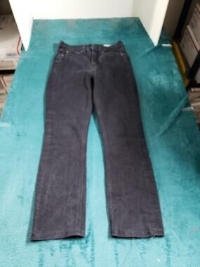 Gap Jeans Size 0 Womens Black Pants Stretch Denim High Rise Slim Straight